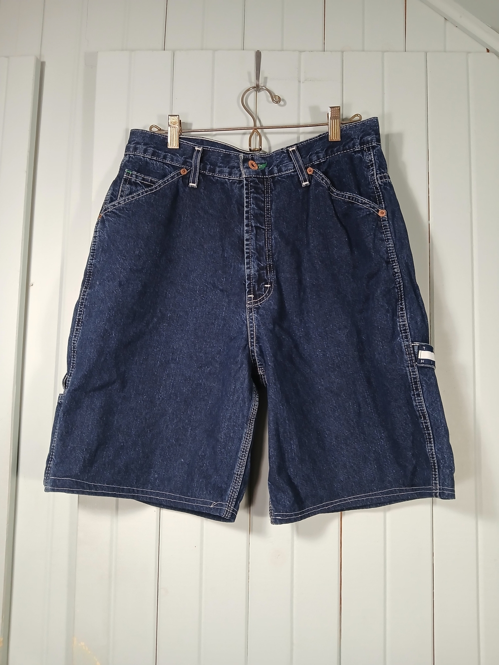 Vintage Tommy Hilfger Carpenter Shorts - Dark Blue - Picture 2 of 8